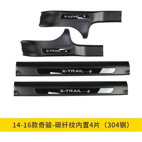 Car styling For 2014-2016 Nissan X-Trail X Trail T32 stainless steel Scuff Plate/Door Sill Inside Scuff Plate Welcome Pedal