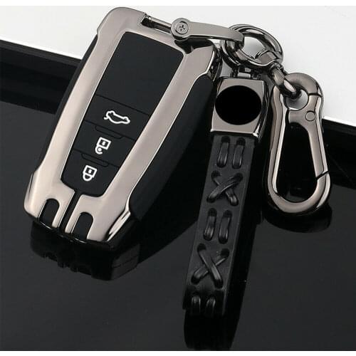 Alloy Car Key Case For Toyota CHR C-HR Camry Prado Prius 2017 2018 2019 Corolla RAV4 Keychain Protector Bag Remote Fob Cover