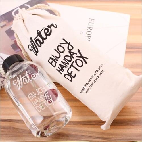 1000ml Fashion Scented Large Water bottle with Bag Water Bottle Capacity Portable BPA Free Fruit Lemon Juice Drinking Bottle