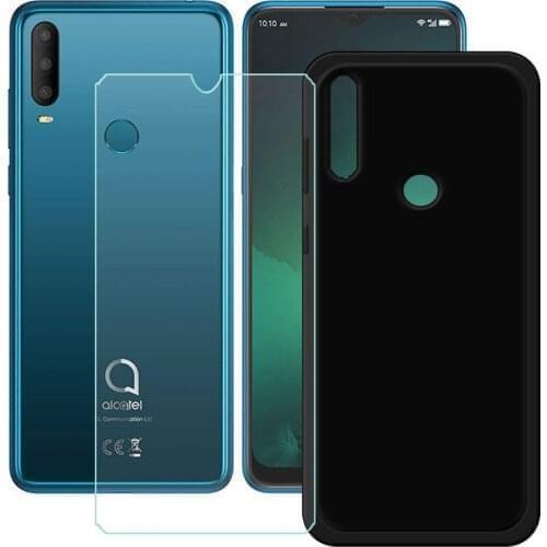 For Alcatel 1SE 2020 Case For Alcatel 1SE 2020 Cover Luxury Soft TPU Phone Case With Tempered glass on for Alcatel 1SE 5030F