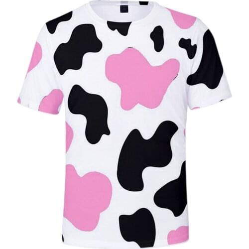 2021 dairy cow pattern Hip Pop T Shirt 3D Print Casual Summer Adult Kids Short Sleeve O-neck Tees Men Women Tops Clothes