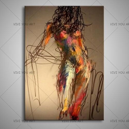 Handmade Wall Painting Hand-painted Abstract Figure Oil Painting On Canvas Sexy Nude Art Paintings Impressionst Picture Decor