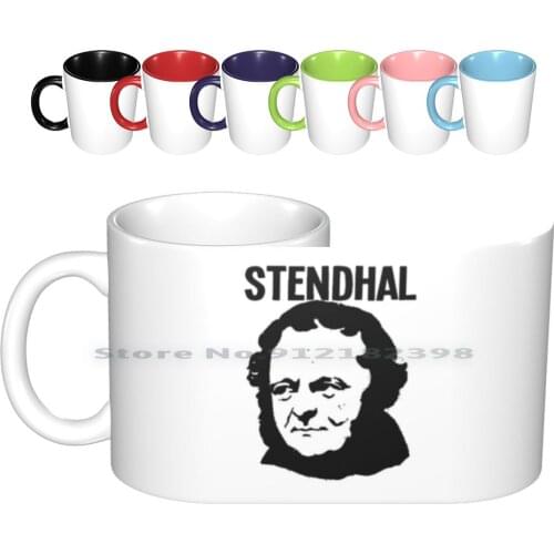 Stendhal Ceramic Mugs Coffee Cups Milk Tea Mug Stendhal Marie Henri Beyle 19th Century French Writer France Romantic Creative
