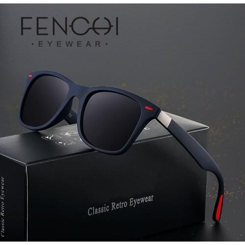 Classic Polarized sunglasses Men Women UV400 Driving Fishing Square Frame Sun Glasses Brand Designer High Quality Male Goggle