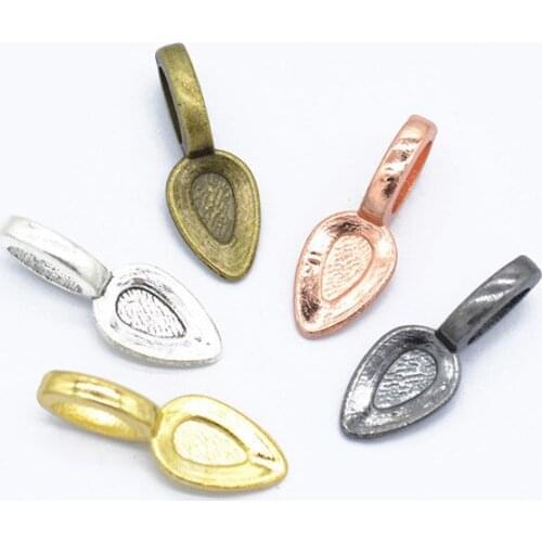 50pcs 21x8mm Oval Leaf Shape Cabochon Base Pendants Jewelry Scrabble Glue Paste DIY Charms Making Jewelry Finding