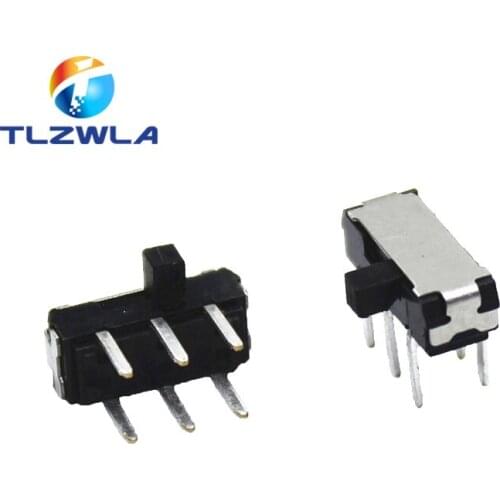 1000PCS Black 6 Pins Side Allocate Six Foot Directly Insert Miniature Tact Slide Toggle Switch