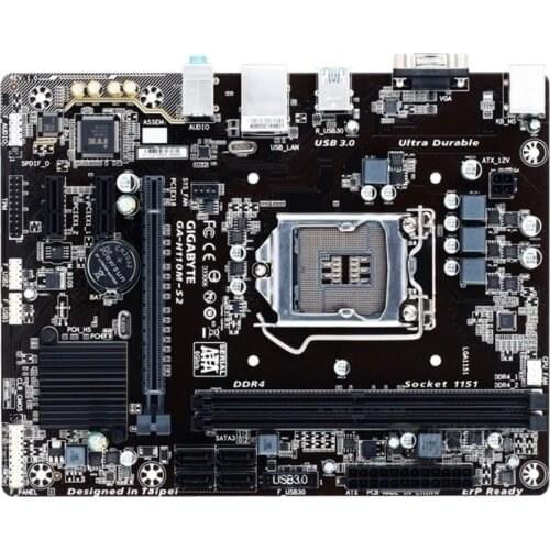 NEW,GIGABYTE GA-H110M-S2 Desktop Motherboard H110 LGA 1151 i3 i5 i7 DDR4 32G