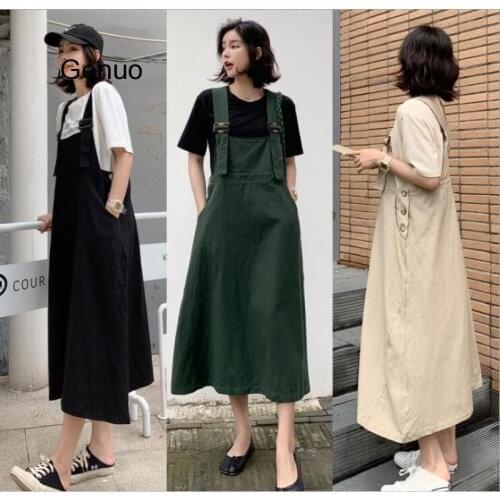 Summer Strap Dress Women Loose Casual Large Size Suspender Dresses Pregnant Woman Large Clothing 2020 New Arrival