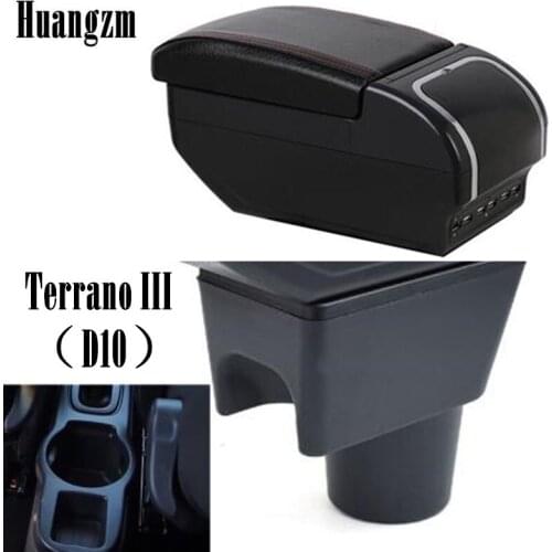 For Nissan Terrano 3 armrest box universal car BRV center console caja modification accessories double raised with USB