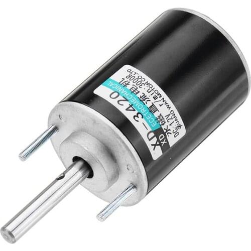 DC 12V/24V 30W Permanent Magnet Motor DC Motor High Speed Adjustable Reversing Motor 3500rpm 7000rpm