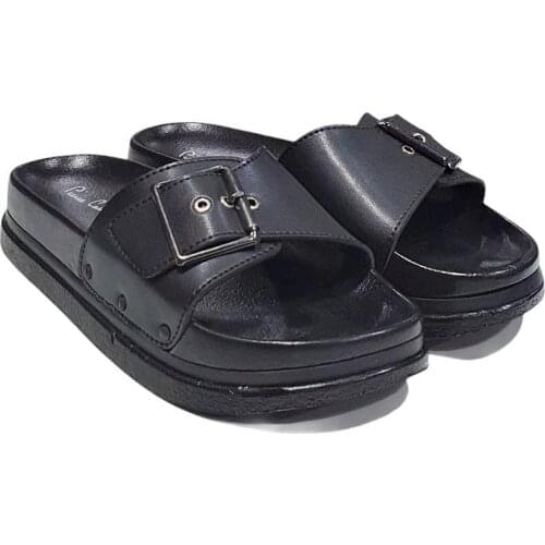 Pierre Cardin Buckle Adjustable Anatomic Womens Slippers