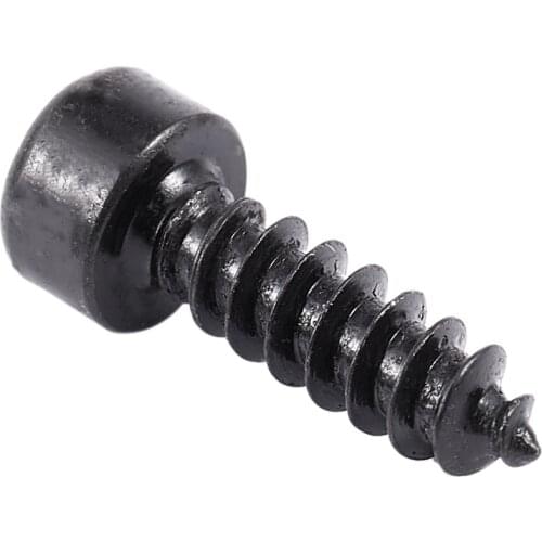 GTBL 100 Pcs 3mm x 10mm Thread Hexagon Head Self Tapping Screws Black