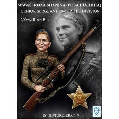 DIY 1/12 Roza Shanina BUST Resin Figure Model Kit Figure Model