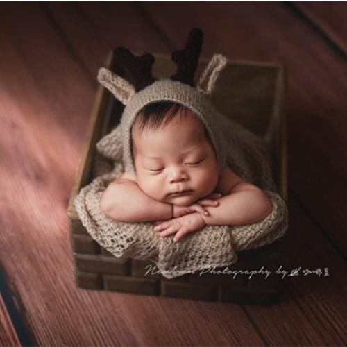 Old box basket Wood case Wooden box Basic Newborn photography props Vintage style photo prop