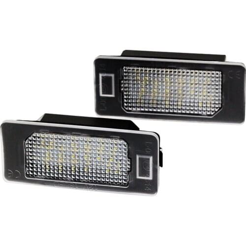 2pcs/set SUNKIA Super White 6000k Car LED Number License Plate Light Lamp Canbus for BMW E39 E60 E61 E70 E82 E90 E92