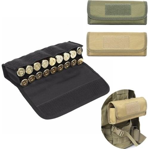 Tactical 18 Rounds Shotgun Shell Holder Molle Ammo Pouch Bag for 12 Gauge 20GA Bandolier Cartridge Holder Magazine Pouches