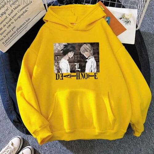Hot Anime Cartoon Death Note Men Women Hoodies Sweatshirts Printed Unisex Long Sleeve Pullovers Tracksuits Fashion Hip Hop Top
