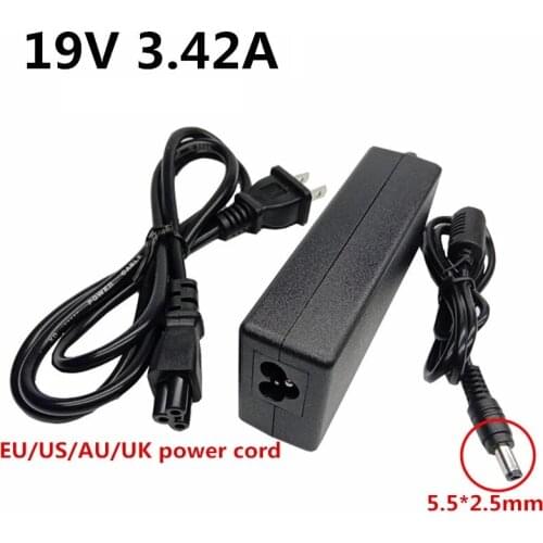 19V 3.42A 65W 5.5x2.5mm Replacement Universal Laptop Adapter Power Supply Charger Adaptador AC DC Adaptor For HP