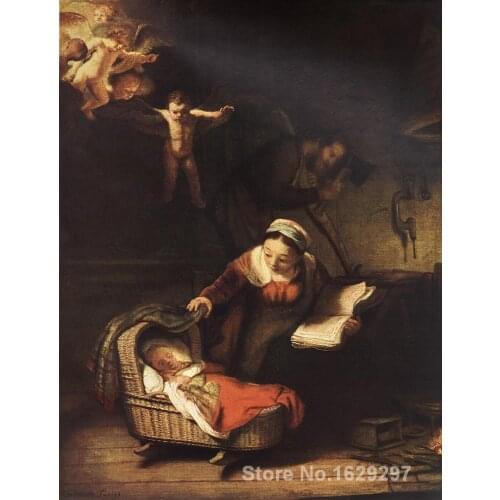 High quality famous Rembrandt van Rijn paintings Holy Family Hand painted Canvas art for wall decor