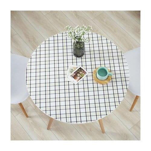 2019 New Arrive Hot Sell PVC Round Table cloth Transparent tablecloths kitchen Pattern Oil Table Cover Glass Soft C