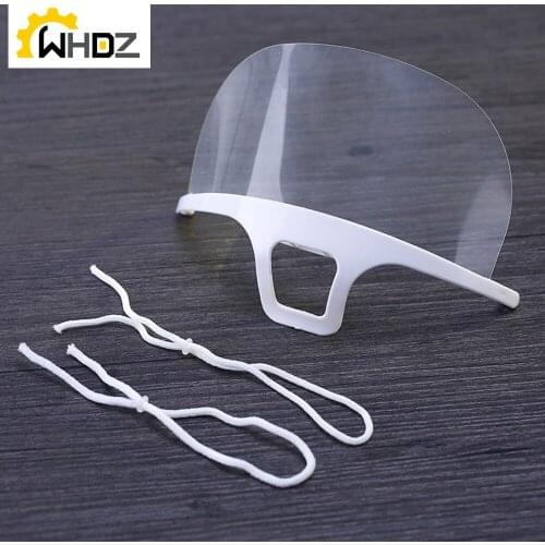 40PCS Transparent Shield Health Care Tool Disposable Anti-fog Elastic Mask Catering Food Hotel Plastic Kitchen Restaurant