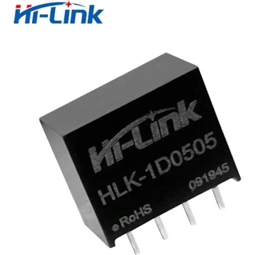 Free shipping 2 pcs/lot HLK-1D0505 5V 1W 200mA DC to DC voltage stabilizing small SPI 80% transfer input power supply module