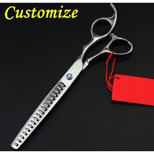 Custom 440c 7 inch Pet hair scissors dog hair clipper dog grooming barber Animal thinning scissor shears hairdressing scissors