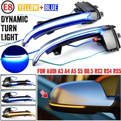 Dynamic Indicator Blinker Side Rear-View Mirror Indicator LED Turn Signal Light For Audi A4 A5 B8 B8.5 A3 8P Q3 A6 C6 S6 A8 8K