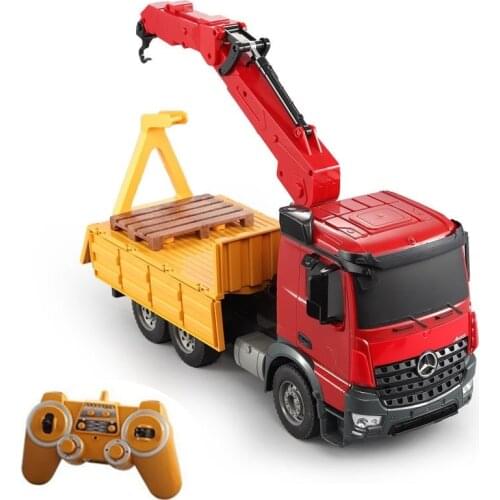 Electric Remote Control Engineering Truck Vehicle 2.4G E565-001 Simulation Lift Construction Truck Big Crane RC Truck Model Toy