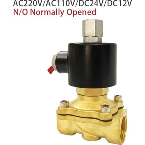Electric Solenoid Valve 1/4" 3/8" 1/2" 3/4" 1" DN8/10/15/20/25/50 Normally Opened Pneumatic for Water Oil Air 12V/24V/220V/110V