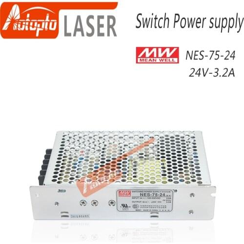 Taiwan Meanwell Switching Power Supply NES-75-24 5V 12V 15V 24V 48V for Laser Controller Single output DC Power Supply