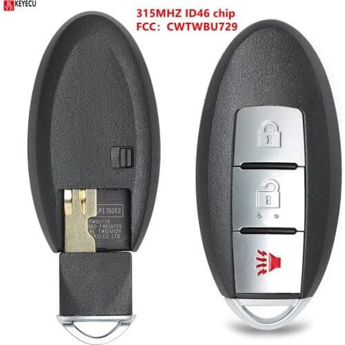 Keyecu New Replacement Keyless Entry Remote Control Car Smart Key Fob for Nissan Pathfinder Rogue Versa FCC:CWTWBU729