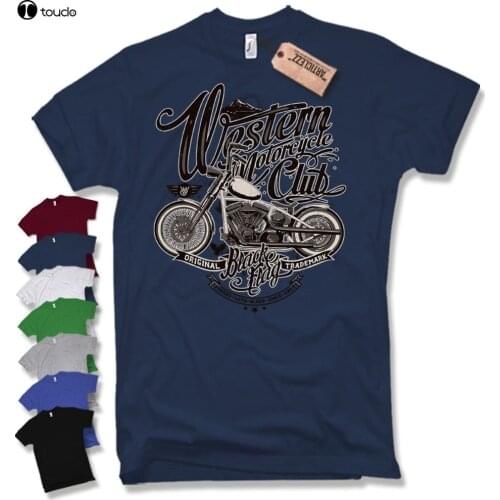 Motorcycle T-Shirt Oldschool Motorrad Biker Chopper Bobber Skull Gift Club 2019 Fashion Round Neck Clothes Casual Tops T Shirt