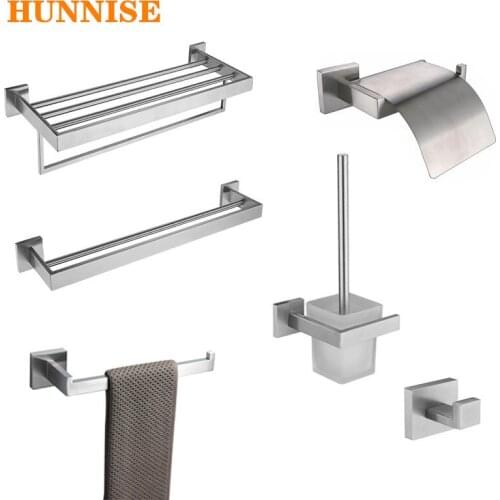 Brushed Bathroom Hardware Set, Stainless Steel Bath Hardware Sets Brushed Nickel Bathroom Hardware Set, Brushed Towel Racks