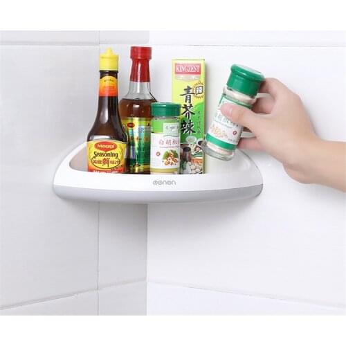 Wall Mounted Bathroom Corner Rack Organizer Shower Storage Holder Shampoo Soap Shelf Kitchen Rack Bathroom Accessories