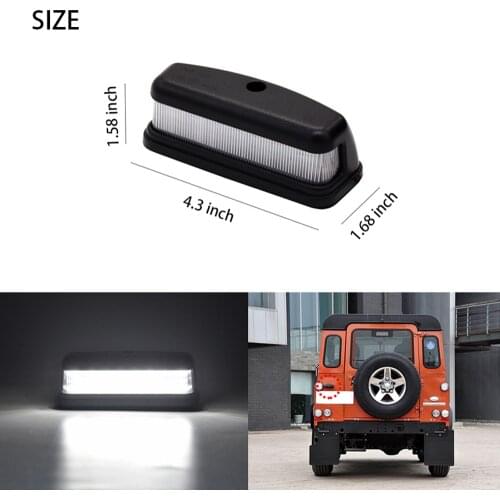 1pc Car Rear LED License Plate Light for Land Rover Defender 88 90 109 110 130 Car Number Plate Lamp Accessories High Brightness