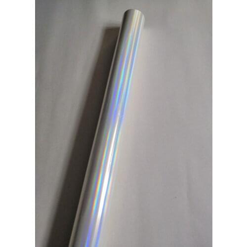 Transparent foil holographic foil plain pattern Y05 hot stamping foil 64cm x 120m for paper or plastic laminate film transfer
