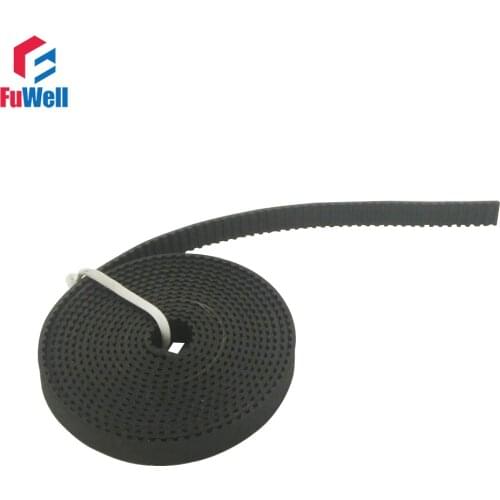 Black Rubber MXL Type Open Belt 6/10mm Width 2.032mm Pitch 1/2/3/4/5/6/7/8/9/10M Length Synchronous Opened Timing Belts