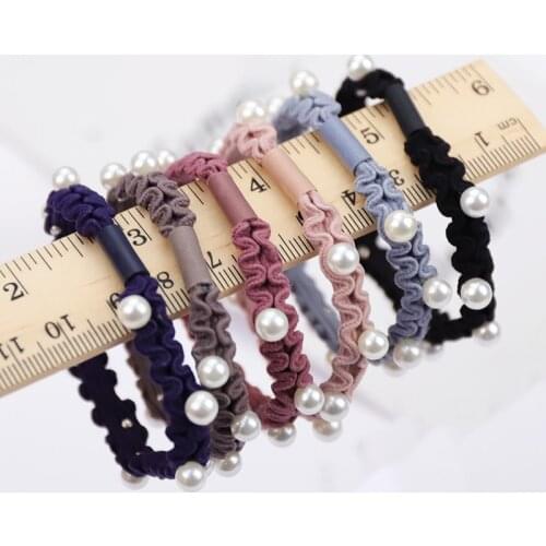 Hair Ties Fashion Hair Bands Pearl Headbands for women Hair Band Rubber Band girl Head Rope Cute Hair Elastic Hair Accessories