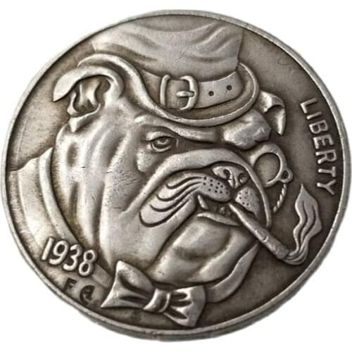 Wanderer Coin 1938 Dog Wearing Hat Liberty Commemorative Coin Collection Souvenirs Home Decoration Crafts Ornaments Gifts