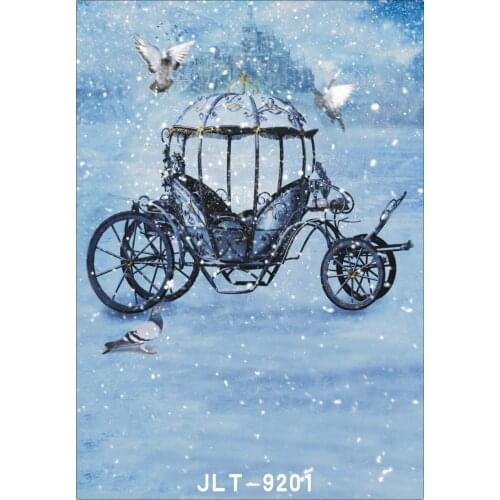 Pumpkin Coach Ice Castle Backdrops for Photo Studio Wedding Children Baby Vinyl Computer Printed Backgrounds for photo shooting