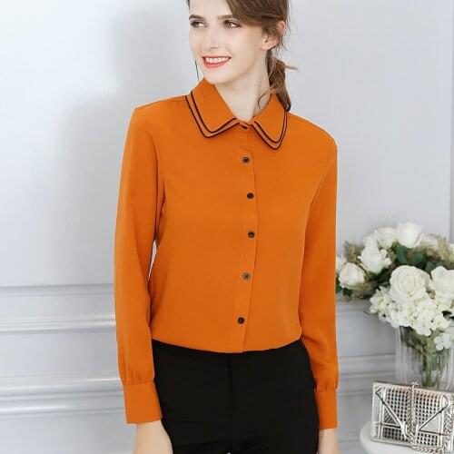 UbdehL Brown Blouses