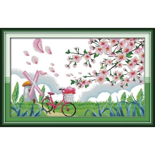 Everlasting Love Gentle Breeze In Spring Chinese Cross Stitch Kits Ecological Cotton Stamped Printed 11CT Christmas Decorations