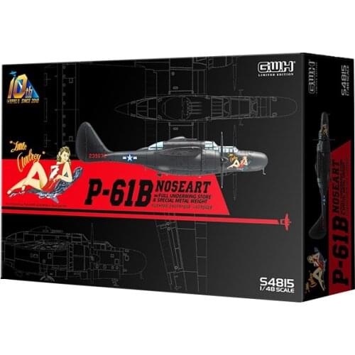 Great Wall Hobby S4815 1/48 U.S. P-61B Noseart w/Full Underwing Store & Special Metal Weight - Scale Model Kit