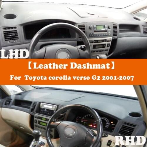 Suede Leather Dashmat Accessories Car-Styling Dashboard Covers Pad Sunshade For Toyota Corolla Verso Spacio E12J ZZE122 E12 G2