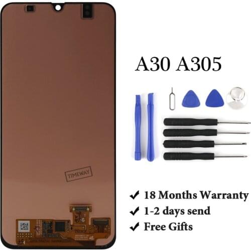 1PCS OEM LCD For SAMSUNG A30 A305 LCD Display For Samsung A30 A305 LCD Screen Touch Digitizer Assembly For SAMSUNG A30 LCD