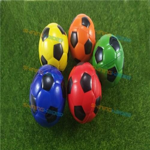 10PCS diamter 60mm PU foaming rubber ball PU foaming football with 6 colors white red green orange yellow and blue