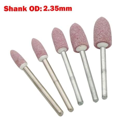 2.35mm Shank OD 4mm 5mm 6mm 8mm 10mm Taper Head OD Dremel Rotary Power Tool Metal Jade Grinding Buffing Wheel Polishing Head