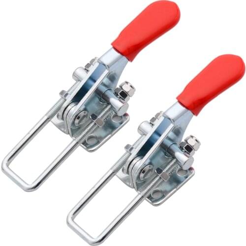 2pcs/lot Adjustable Spring Loaded Toggle Latch Catches Hasp Galvanized Iron Case Box Hasps Locks For Door Furniture Hardware