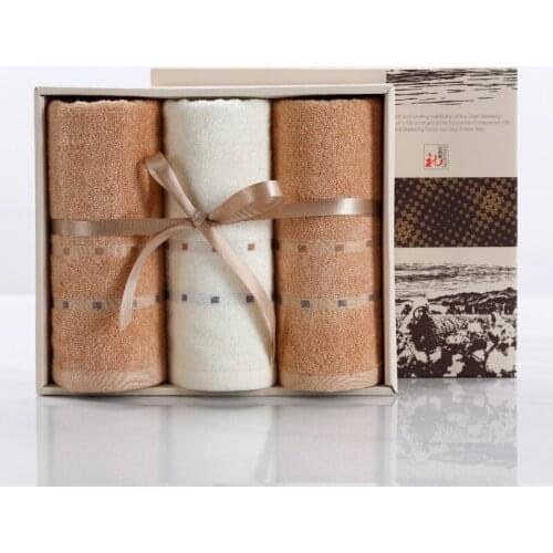 3pcs 100% Cotton Face Towel Soft Bathroom Strongly Water Absorbent Adult Hand Towels Sets Double-Sided Microfiber Towel 34x73cm